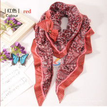 Lingshang новый дизайн женской чистой акриловой ручной работы вязаный треугольный прилагается bowknot шарф